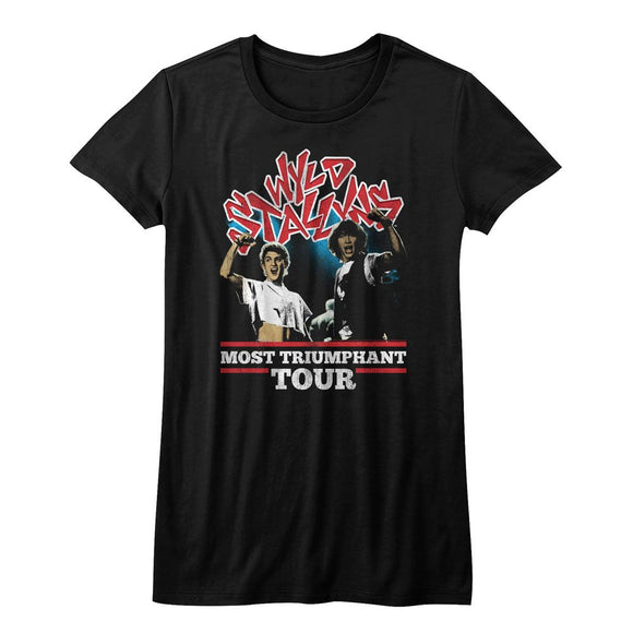 Bill And Ted-Most Triumphant-Black Ladies S/S T-Shirt - Black