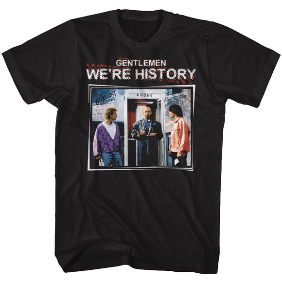 Bill And Ted-Were History Color-Black Adult S/S T-Shirt - Black