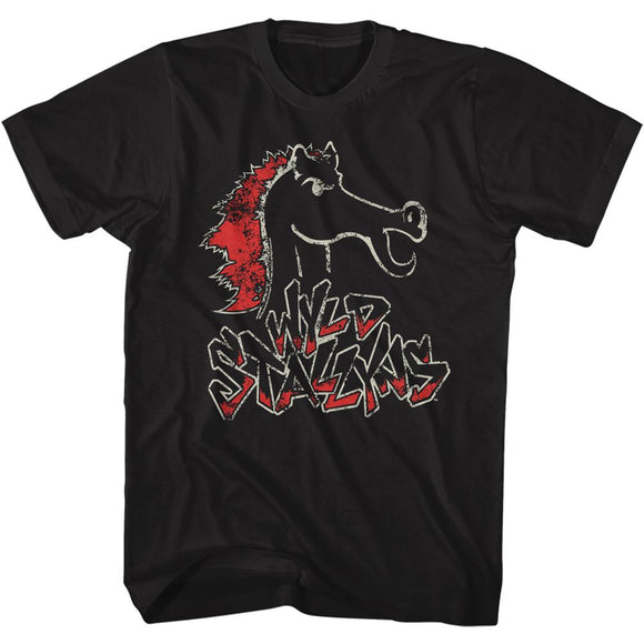 Bill And Ted-Stallions-Black Adult S/S T-Shirt - Black