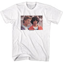 Bill And Ted-Excellent Heads-White Adult S/S T-Shirt - White