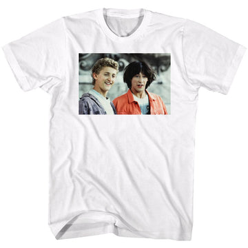 Bill And Ted-The Dudes-White Adult S/S T-Shirt - White