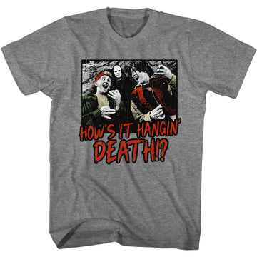 Bill And Ted-Hows It Hangin-Graphite Heather Adult S/S T-Shirt - Graphite Heather