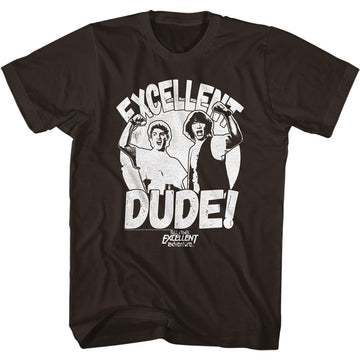 Bill And Ted-Whitedudes-Dark Chocolate Adult S/S T-Shirt - Dark Chocolate