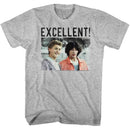 Bill And Ted-Excellent-Gray Heather Adult S/S T-Shirt - Gray Heather