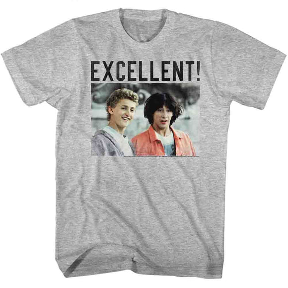 Bill And Ted-Excellent-Gray Heather Adult S/S T-Shirt - Gray Heather