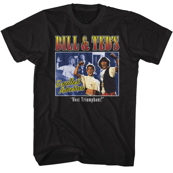 Bill And Ted-Bill And Ted Two Image Box-Black Adult S/S T-Shirt - Black