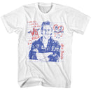 Bill And Ted-Bill And Ted Bill Notebook Doodle-White Adult S/S T-Shirt - White