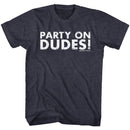 Bill And Ted-Par Tay-Navy Heather Adult S/S T-Shirt - Navy Heather