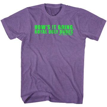 Bill And Ted-Ugly-Purple Heather Adult S/S T-Shirt - Purple Heather