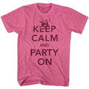 Bill And Ted-Party-Retro Pink Heather Adult S/S T-Shirt - Retro Pink Heather