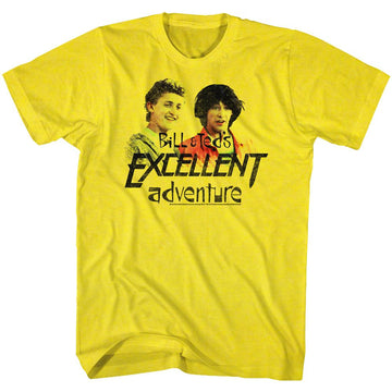 Bill And Ted-Dudes-Yellow Adult S/S T-Shirt - Yellow