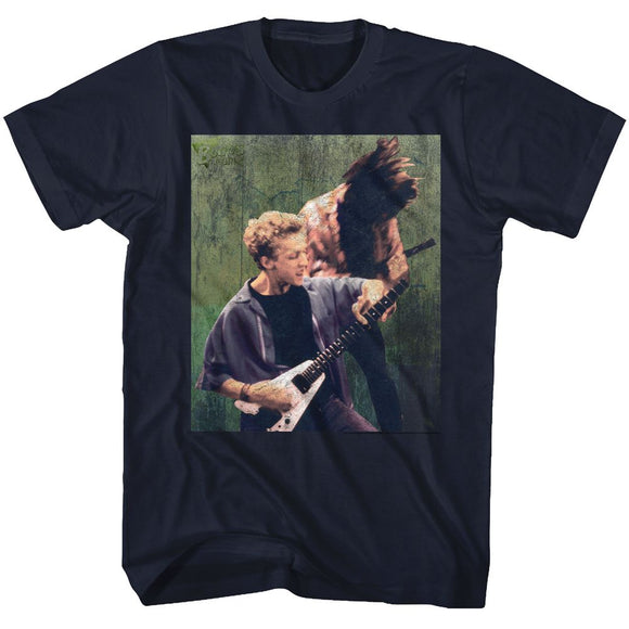 Bill And Ted-Rocking Stallyns-Navy Adult S/S T-Shirt - Navy