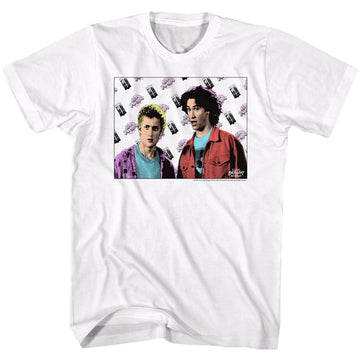 Bill And Ted-Flyin-White Adult S/S T-Shirt - White