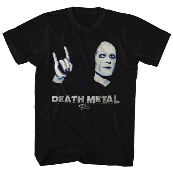 Bill And Ted-Death Metal-Black Adult S/S T-Shirt - Black