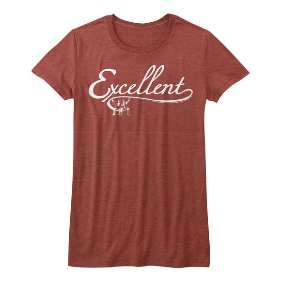 Bill And Ted-Excellent-Red Heather Ladies S/S T-Shirt - Red Heather