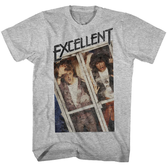 Bill And Ted-Excellent-Gray Heather Adult S/S T-Shirt - Gray Heather