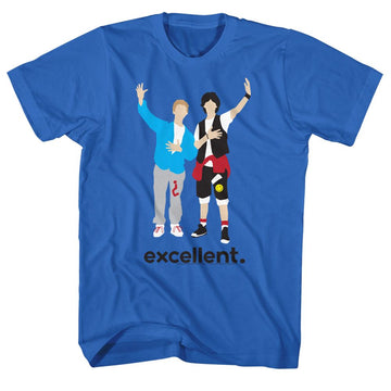 Bill And Ted-Minimal-Royal Adult S/S T-Shirt - Royal