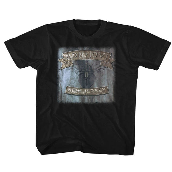 Bon Jovi-New Jersey-Black Toddler S/S T-Shirt-2T - Black