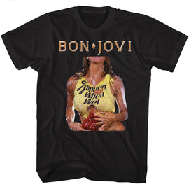 Bon Jovi-Sww-Black Adult S/S T-Shirt - Black