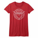 Bon Jovi-Bad Name-Red Ladies S/S T-Shirt - Red