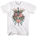 Bon Jovi-Bon Jovi Love A Bad Name-White Adult S/S T-Shirt - White