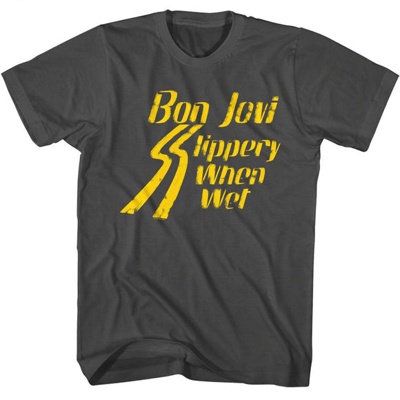 Bon Jovi-Bon Jovi Bright Slippery-Smoke Adult S/S T-Shirt - Smoke