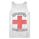 Bon Jovi-Bon Jovi Bad Medicine Cross-White Adult Tank-S - White