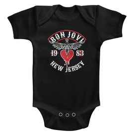 Bon Jovi-Nj38-Black Infant S/S Bodysuit-12M - Black