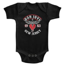 Bon Jovi-Nj38-Black Infant S/S Bodysuit-24M - Black