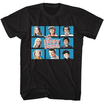 Brady Bunch-Brady Bunch Boxes-Black Adult S/S T-Shirt - Black