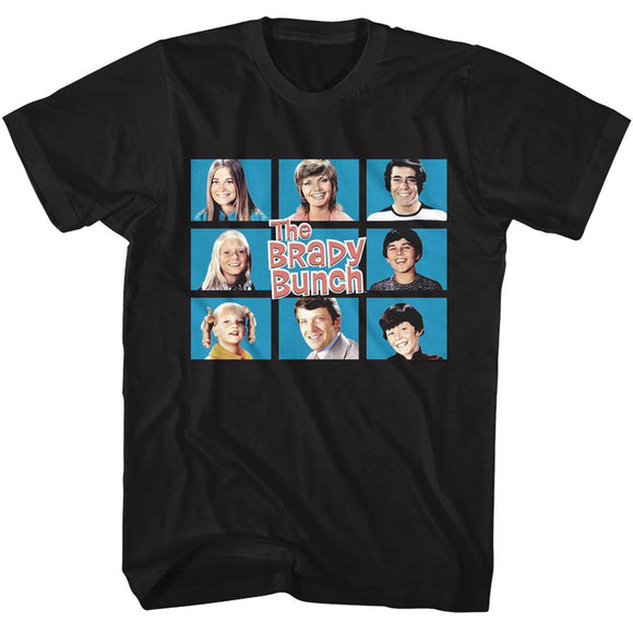Brady Bunch-Brady Bunch Boxes-Black Adult S/S T-Shirt - Black