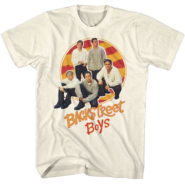 Backstreet Boys-Backstreet Boys Posing-Natural Adult S/S T-Shirt - Natural
