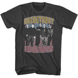 Backstreet Boys-Backstreet Boys Faded Colors-Smoke Adult S/S T-Shirt - Smoke