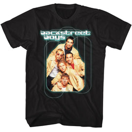 Backstreet Boys-Backstreet Boys Loops W Teal Glow-Black Adult S/S T-Shirt - Black