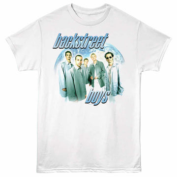 Backstreet Boys Globe White Adult T-Shirt