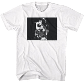 Bon Scott-Bon Scott Bw-White Adult S/S T-Shirt - White