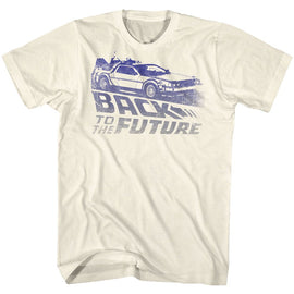 Back To The Future-Future Fade-Natural Adult S/S T-Shirt - Natural