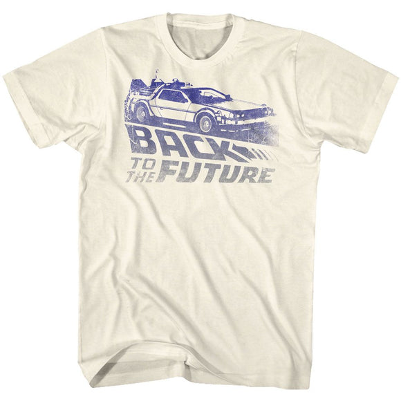 Back To The Future-Future Fade-Natural Adult S/S T-Shirt - Natural
