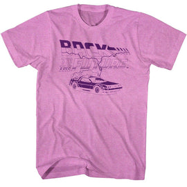 Back To The Future-Future Purple-Neon Purple Heather Adult S/S T-Shirt - Neon Purple Heather