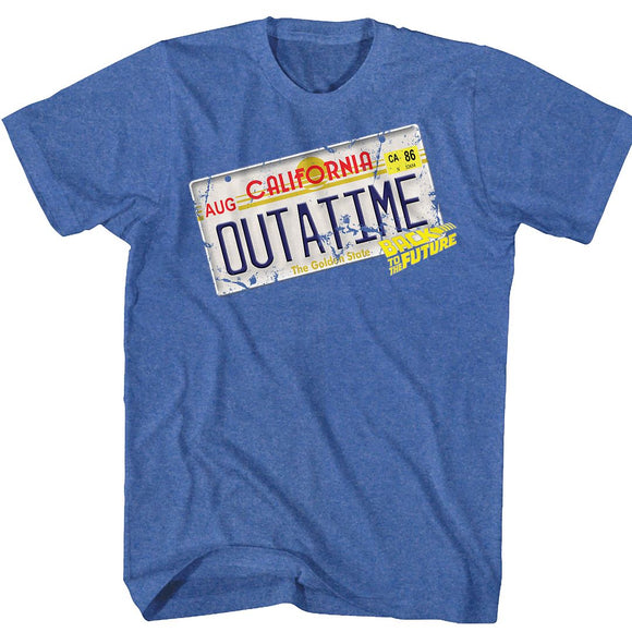 Back To The Future-Outa It-Royal Heather Adult S/S T-Shirt - Royal Heather
