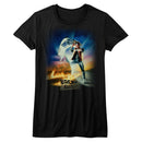 Back To The Future-Btf Poster-Black Ladies S/S T-Shirt - Black