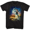 Back To The Future-Btf Poster-Black Adult S/S T-Shirt - Black