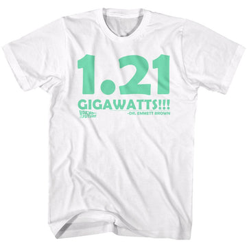 Back To The Future-Big Gig-White Adult S/S T-Shirt - White