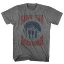 Back To The Future-Saves The Day-Graphite Heather Adult S/S T-Shirt - Graphite Heather