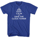 Back To The Future-Calmness-Royal Adult S/S T-Shirt - Royal