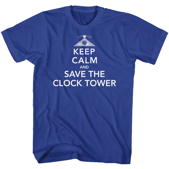 Back To The Future-Calmness-Royal Adult S/S T-Shirt - Royal