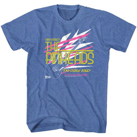 Back To The Future-Pinhead-Royal Heather Adult S/S T-Shirt - Royal Heather