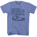 Back To The Future-Brb2-Light Blue Heather Adult S/S T-Shirt - Light Blue Heather
