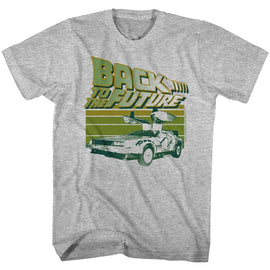 Back To The Future-Green Flight-Gray Heather Adult S/S T-Shirt - Gray Heather