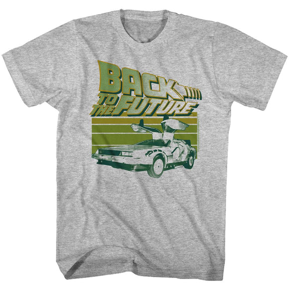 Back To The Future-Green Flight-Gray Heather Adult S/S T-Shirt - Gray Heather